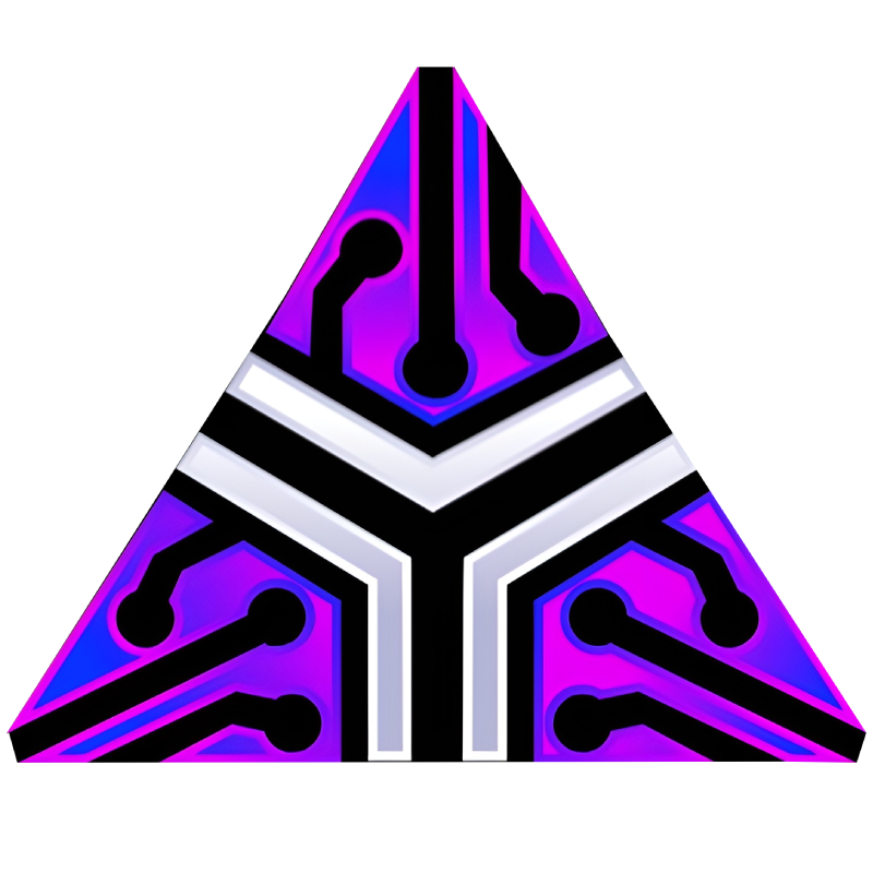 Our Logo: A Triangle split into three parts, which is representing the SOC-Triad.